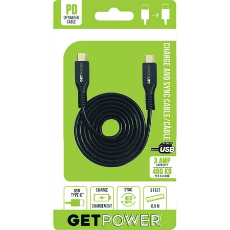Aries Manufacturing GP-USBC-USBC 3' USB-C to USB-C Cable - Quantity 6 — Indoor & Outdoor Use, NEC-Compliant