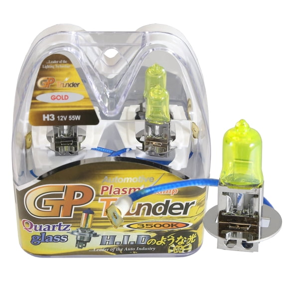 GP Xtreme H3 3500K 35W JDM Golden Yellow High Performance Xenon Halogen Light Bulbs BMW Side Turn bulb High Beam - Fog Light