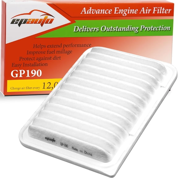 GP190 (CA10190) Engine Air Filter, Replacement for Toyota Corolla 1.8L, Yaris, Matrix, Scion iM, xD, Pontiac Vibe Fits Select Models 20062019