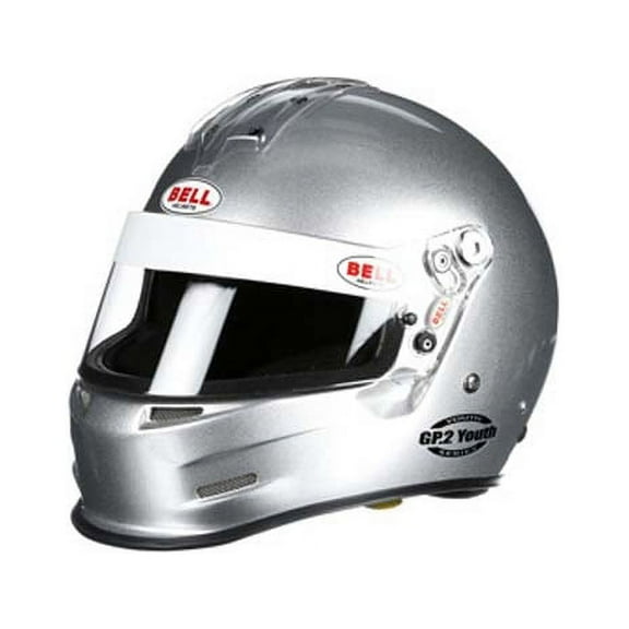 Bell GP.2 Youth SFI 24.1 Racing Helmet, Silver, Size XS