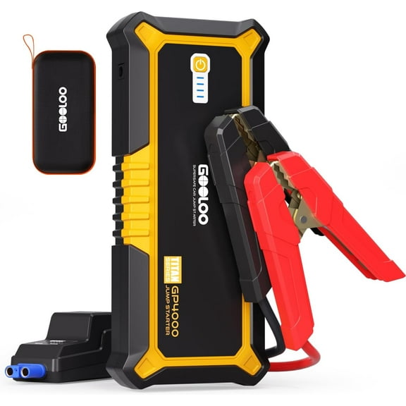 GP4000 Jump Starter 4000A Peak Car Starter (All Gas,up to 10.0L Diesel Engine) SuperSafe 12V Lithium Jump Box,Auto Battery Booster Pack,Portable Power Bank with USB Quick Charge and Type C Port