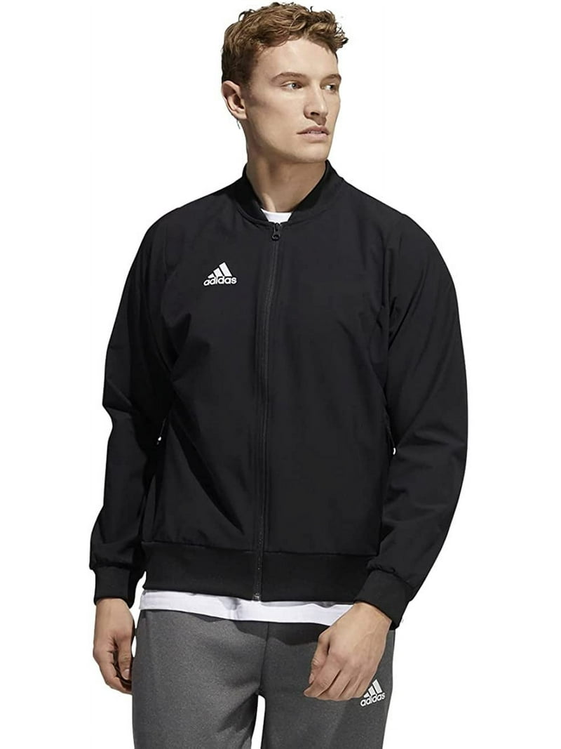 GP7930 Adidas Mens Sideline 21 Woven Bomber Jacket Black/White 2XL