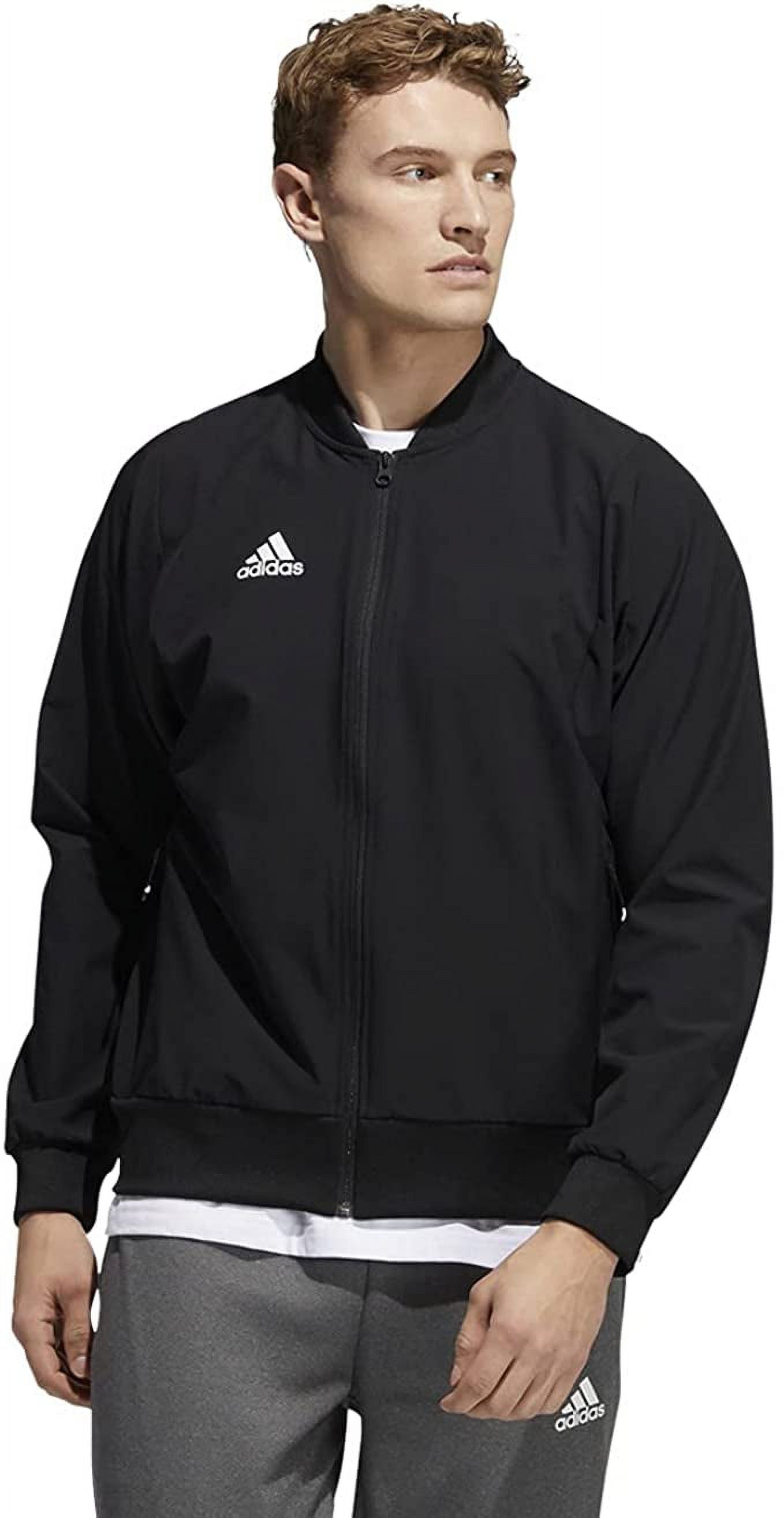 Adidas bomber jacket mens black hotsell