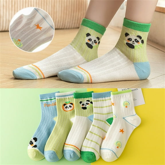 GPAECEAD 10PC Little Big Boys Cotton Dress Socks Crew Casual Dino Fun 2024 Spring Autumn Winter School Daily
