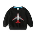 thumbnail image 1 of GPAECEAD 2-10Years Kids Long Sleeve T Shirt Airplane B Cotton Boy & Girl Clothes Funny Graphic Tee Black, 1 of 2