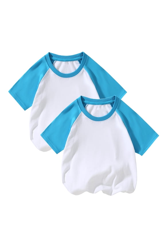 2PC Toddler Baby Girls Boys Long Sleeve Shirts Raglan Shirt Baseball Tee Cotton