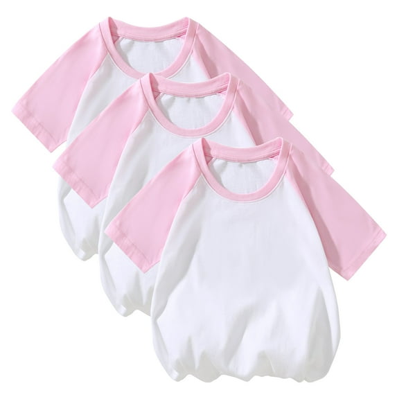 GPAECEAD 3PC Toddler Baby Girls Boys Long Sleeve Shirts Raglan Shirt Baseball Tee Cotton