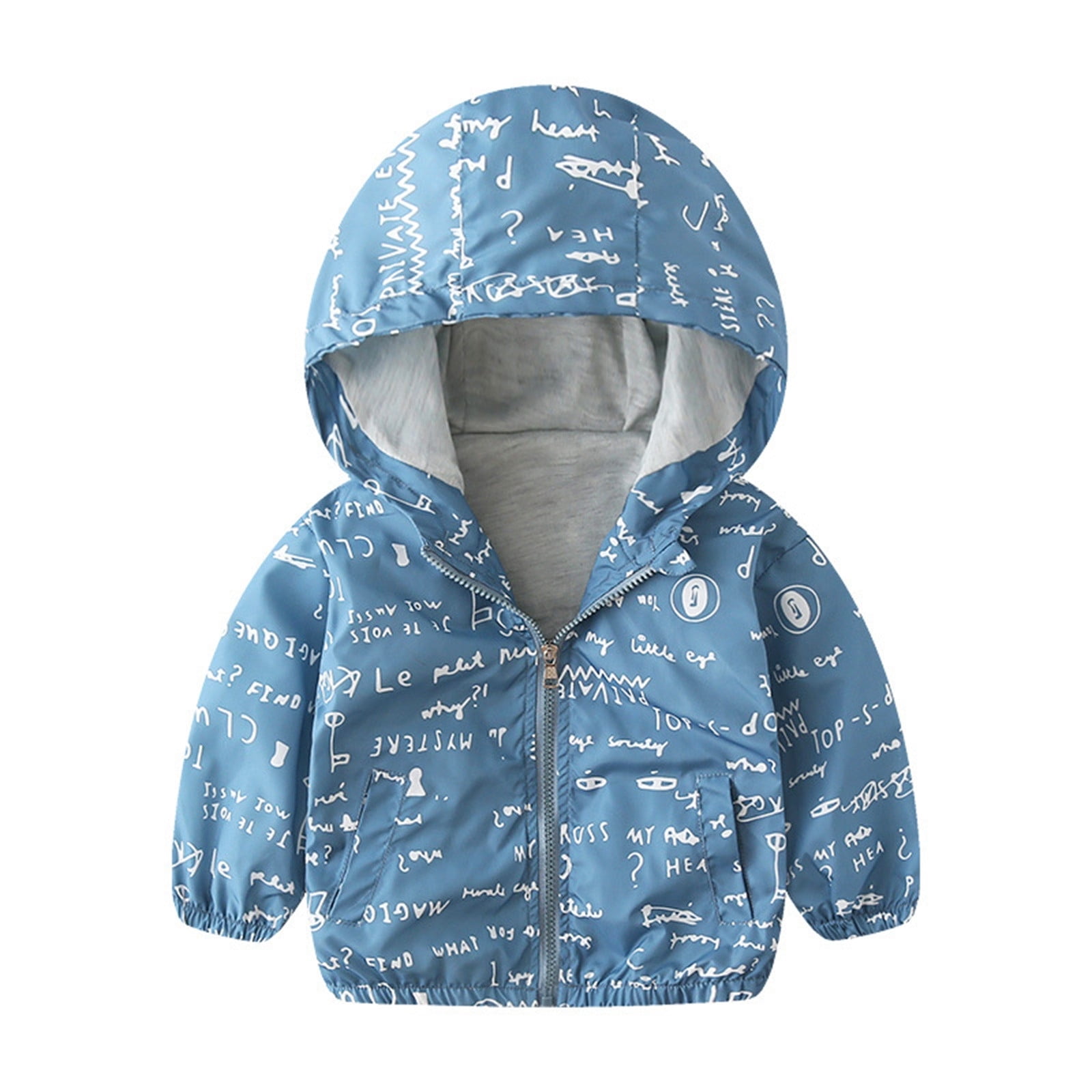 Hot sale kids long sleeve zipper cartoon pattern print windproof jacket toddler baby girl quality custom waterproof fabric coat