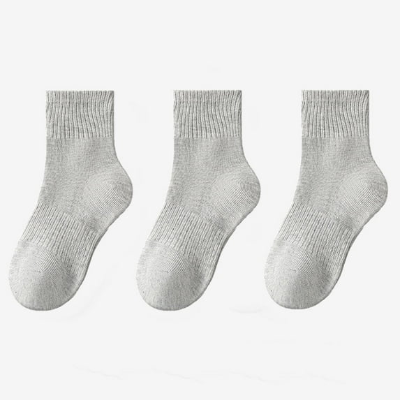 GPAECEAD Kids Ankle Socks Boys Cushioned Athletic Short Socks Girls Cotton Quarter Socks Children Youth 3 Pairs