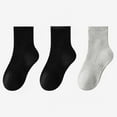 thumbnail image 1 of GPAECEAD Kids Ankle Socks Boys Cushioned Athletic Short Socks Girls Cotton Quarter Socks Children Youth 3 Pairs, 1 of 1