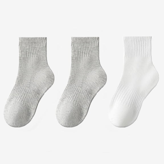 GPAECEAD Kids Ankle Socks Boys Cushioned Athletic Short Socks Girls Cotton Quarter Socks Children Youth 3 Pairs