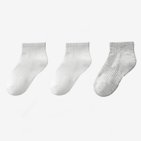GPAECEAD Kids Ankle Socks Boys Cushioned Athletic Short Socks Girls Cotton Quarter Socks Children Youth 3 Pairs