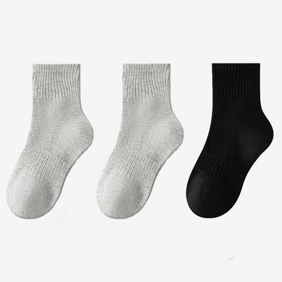 GPAECEAD Kids Ankle Socks Boys Cushioned Athletic Short Socks Girls Cotton Quarter Socks Children Youth 3 Pairs