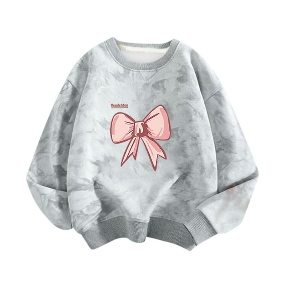 GPAECEAD Kids Toddler Boys Girls Sweatshirt Cotton Kids Pullover Letter Print Shirt Pullover Sweater Top Fall and Winter Clothes Gray
