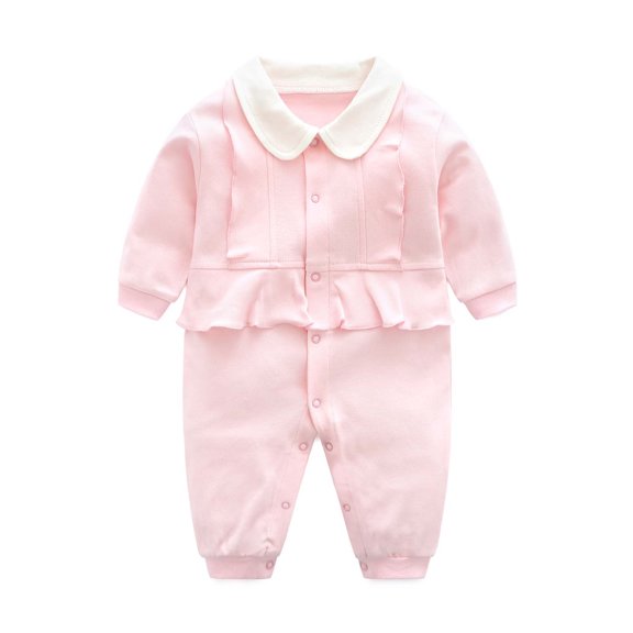 GPAECEAD Newborn Long Sleeve 100% Cotton Boy Girl Bodysuit Breathable Jumpsuit Romper