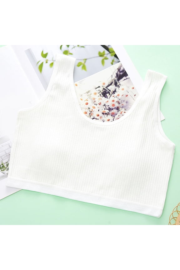 Sexy Basics Women's Cotton Spandex Workout Bra | 4 Way Stretch Pullover Sport Comfort Bra