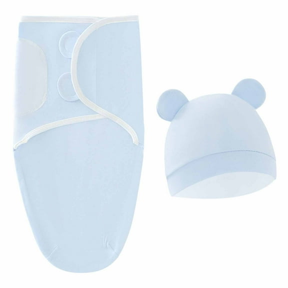 GPAECEAD Swaddle with Hat, Easy to Use, Infant Sleep Sack Wrap, 100% Cotton