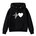 thumbnail image 1 of GPAECEAD Toddler Boys Girls Kids Oversized Letter Graphic Print Hoodies Sweatshirt Cute Pullover Sweatshirt Black, 1 of 4