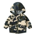 thumbnail image 1 of GPAECEAD Toddler Kids Boys Girls Long Sleeve Zip Up Hooded Jacket Boys Girls Windproof Coat Fall Jackets Camouflage, 1 of 8