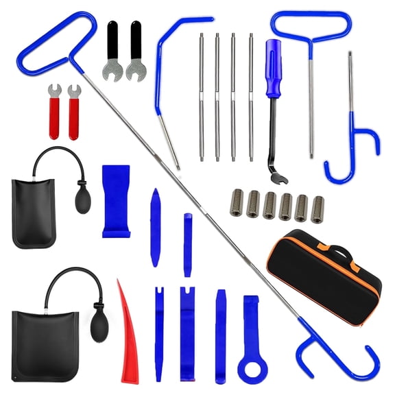 GPANDAG 31-Piece Stainless Steel Automotive Tool Set 59-Inch Long Arm J-Hook Kit For Cars and Trucks Audi, BMW, Volkswagen, General Motors Repair Tool Kit