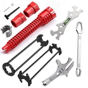 GPANDAG 7PCS Plumbing Tool Sink Wrench for Tight Space,Plumbers Faucet Wrench for Undermount Sink Wrench & Sink Installation Kit with Storage Box