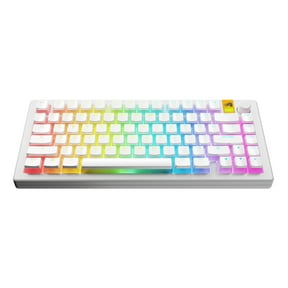 Glorious Gaming GPBT Aura Pudding Keycaps - Fits with Compact, TKL, Full Size Mechanical Gaming Keyboards - White