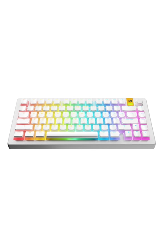 GPBT Aura Pudding Keycaps - Fits with Compact, TKL, Full Size Mechanical Gaming Keyboards - White