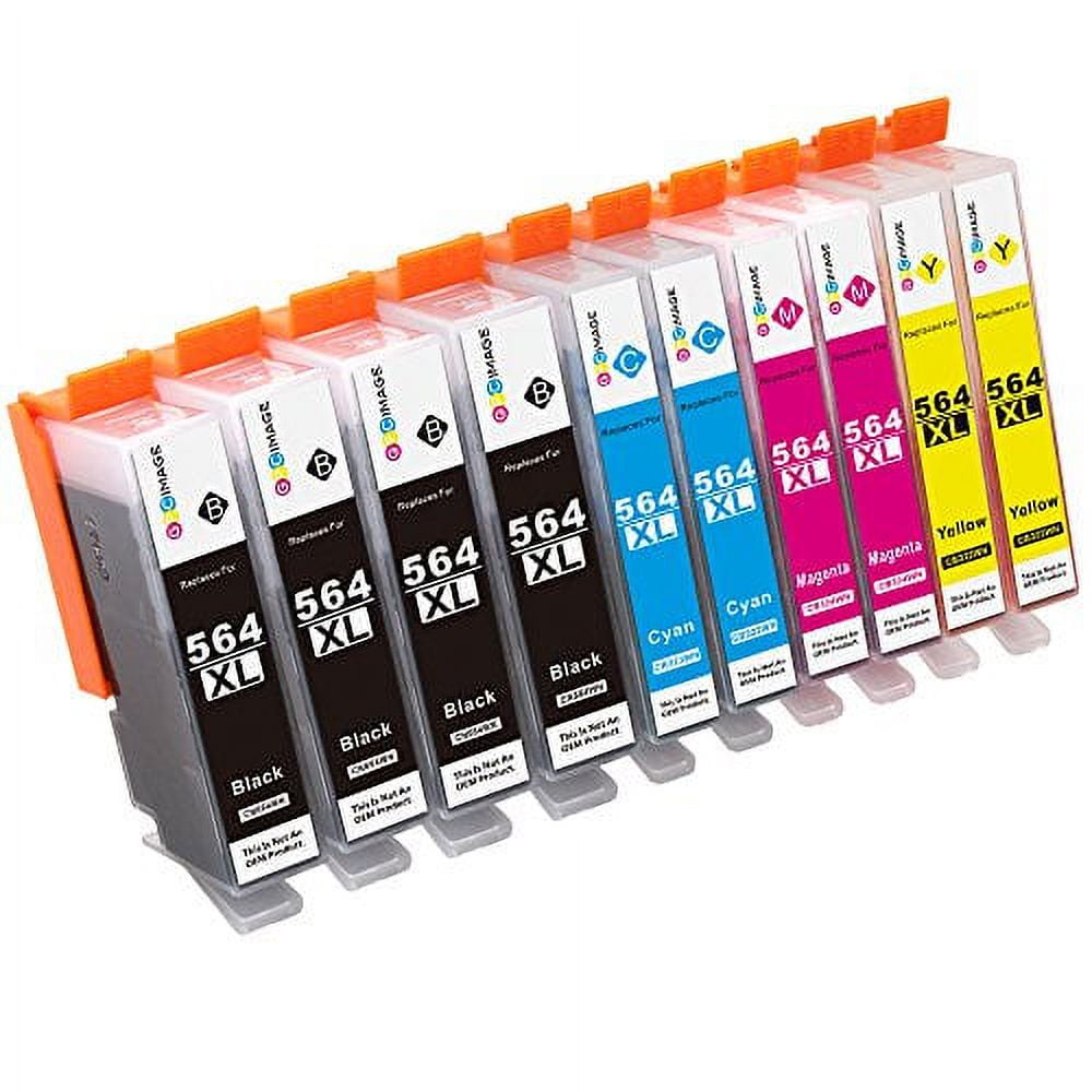 GPC Image 10 Pack Compatible Ink Replacement for HP 564XL (4 Black