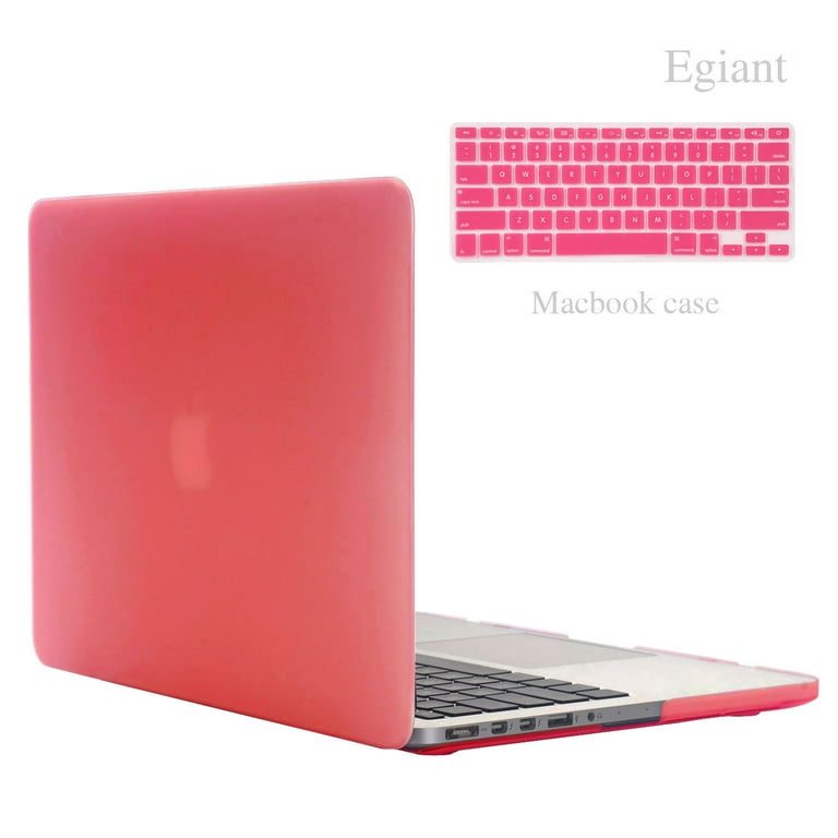 GPCT Hard Shell Portfolio Case for Apple Macbook Pro 15 Retina with Keyboard Skin Pink