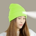 thumbnail image 1 of unisex knitted beanie with built in 5 led headlamp flashlight, 1 of 6