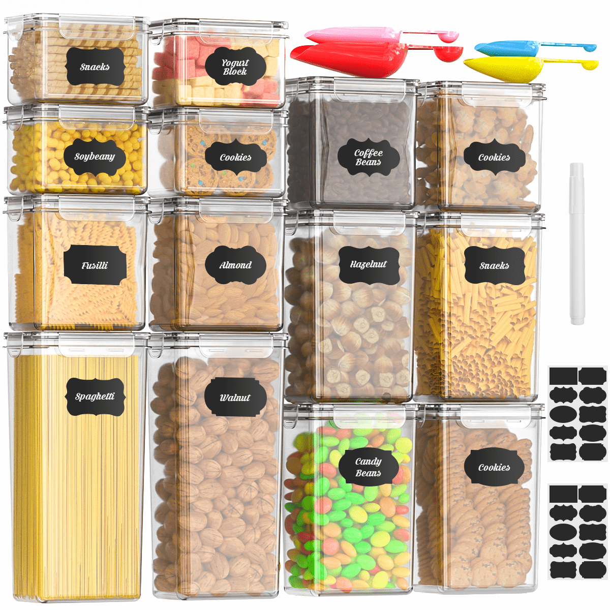GPED 14 Pack Airtight Food Storage Containers Set with Lids