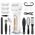 thumbnail image 1 of GPED 18 in 1 Electric Foot Callus Remover, Waterproof Callus Remover for Feet W/ 3 Speed, Rechargeable Foot Scrubber Kit W/ 3 Roller Heads,Professional Pedicure Tools & Foot File for Dry & Crack Skin, 1 of 8