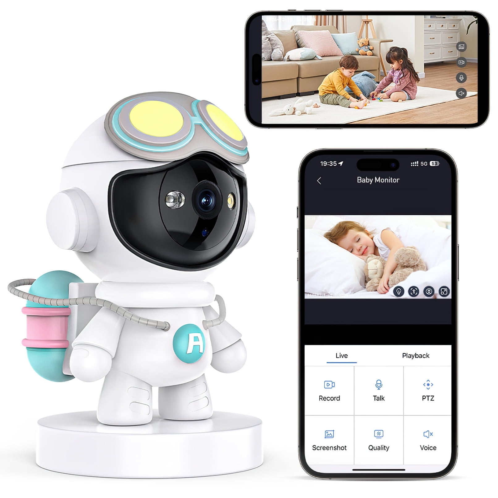 Walmart Black Friday Deals 2025 - GPED Baby Camera, 1080P HD, Indoor Pan Tilt Monitor, Night Vision, 5G WiFi, 2-Way Audio, Motion Detection