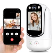 GPED Baby Monitor with Two Way Video Call, 1080P HD Wifi Home Security Camera W/ 2.8” Screen for Baby/Pet Monitor,  One-Click Call & AI Motion Detection & Full-
