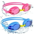 thumbnail image 1 of GPED Kids Swim Goggle,2 Pcak Adjustable Swimming Goggles,Anti-Fog No Leaking Swim Glasses for Children Age 3-14(Dark Blue/Pink), 1 of 7
