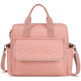 thumbnail image 1 of GPED Diaper Bag Tote, Large Capacity Baby Diaper Bag with 3 Insulated Pockets,Lightweight Travel Diaper Tote for Mom Dad, Double-Layer Work Bag for Breastfeeding Mom, Shoulder Mommy Bag, Unisex(Pink), 1 of 7