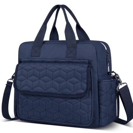 GPED Diaper Bag Tote, Multifunction Baby Diaper Bag with 3 Insulated Pockets, Dry & Wet Compartment Large Capacity Bag, Crossbody Travel Maternity Bag for Mom Dad,Lightweight Shoulder Mommy Bag(Blue)