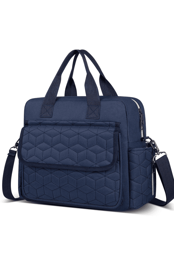 Diaper Bag Tote, Multifunction Baby Diaper Bag with 3 Insulated Pockets, Dry & Wet Compartment Large Capacity Bag, Crossbody Travel Maternity Bag for Mom Dad,Lightweight Shoulder Mommy Bag(Blue)