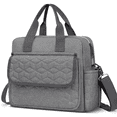 thumbnail image 1 of GPED Diaper Bag Tote, Multifunction Baby Diaper Bag with 3 Insulated Pockets,Dry & Wet Compartment Large Capacity Bag, Crossbody Travel Maternity Bag for Mom Dad, Lightweight Shoulder Mommy Bag(Gray), 1 of 7