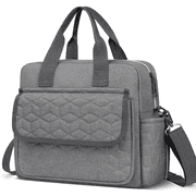 GPED Diaper Bag Tote, Multifunction Baby Diaper Bag with 3 Insulated Pockets,Dry & Wet Compartment Large Capacity Bag, Crossbody Travel Maternity Bag for Mom Da