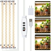 GPED Grow Lights, LED Plant Growing Lamp, 3000K Full Spectrum Grow Light Strips for Indoor Plants with 3/9/12H Auto Timer & 10 Dimmable Levels, LED Growth Light for Green House, Seedlings, Hydroponic