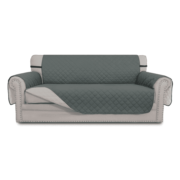 GPED Reversible Couch Cover, 100% Waterproof Sofa Cover with Elastic Straps, Machine Washable Furniture Protector for Pets, Children, Three-Layer Wear-Resistant Couch Covers For Dogs, Sofa