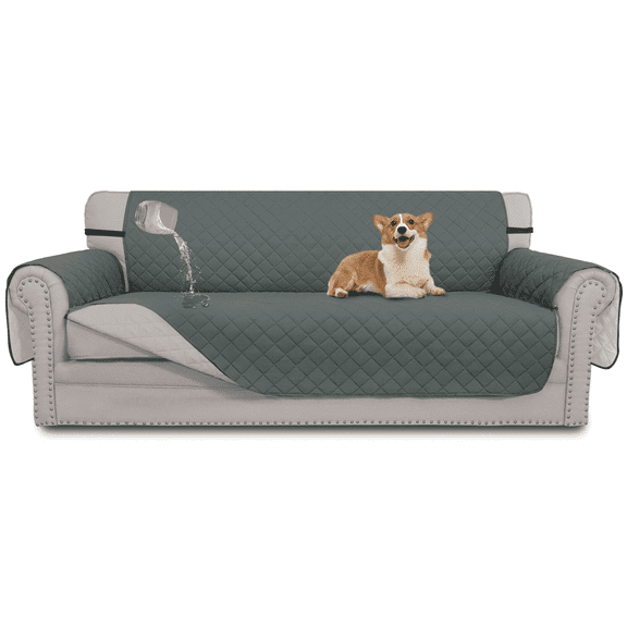 GPED Reversible Couch Cover, 100% Waterproof Sofa Cover with Elastic Straps, Machine Washable Furniture Protector for Pets, Children, Three-Layer Wear-Resistant Couch Covers For Dogs, Oversize Sofa