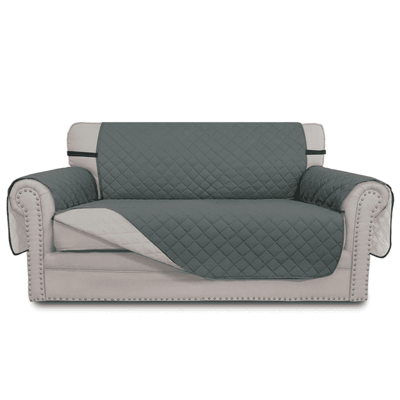 GPED Reversible Sofa Cover, Water Resistant Couch Cover with Elastic Straps, Triple-Layer Durability Couch Covers For Dogs, Kids, Machine Washable & Dry Clean Furniture Protector for Pets, Loveseat