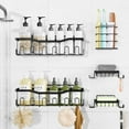 thumbnail image 1 of GPED Shower Caddy, 5-Pack Adhesive Shower Shelves with 28 Hooks, 2 Soap Dishes & Tootbrush Shelf, Rustproof Stainless Steel Bath Organizers w/ Large Capacity, No Drilling Shelves for Bathroom Storage, 1 of 7