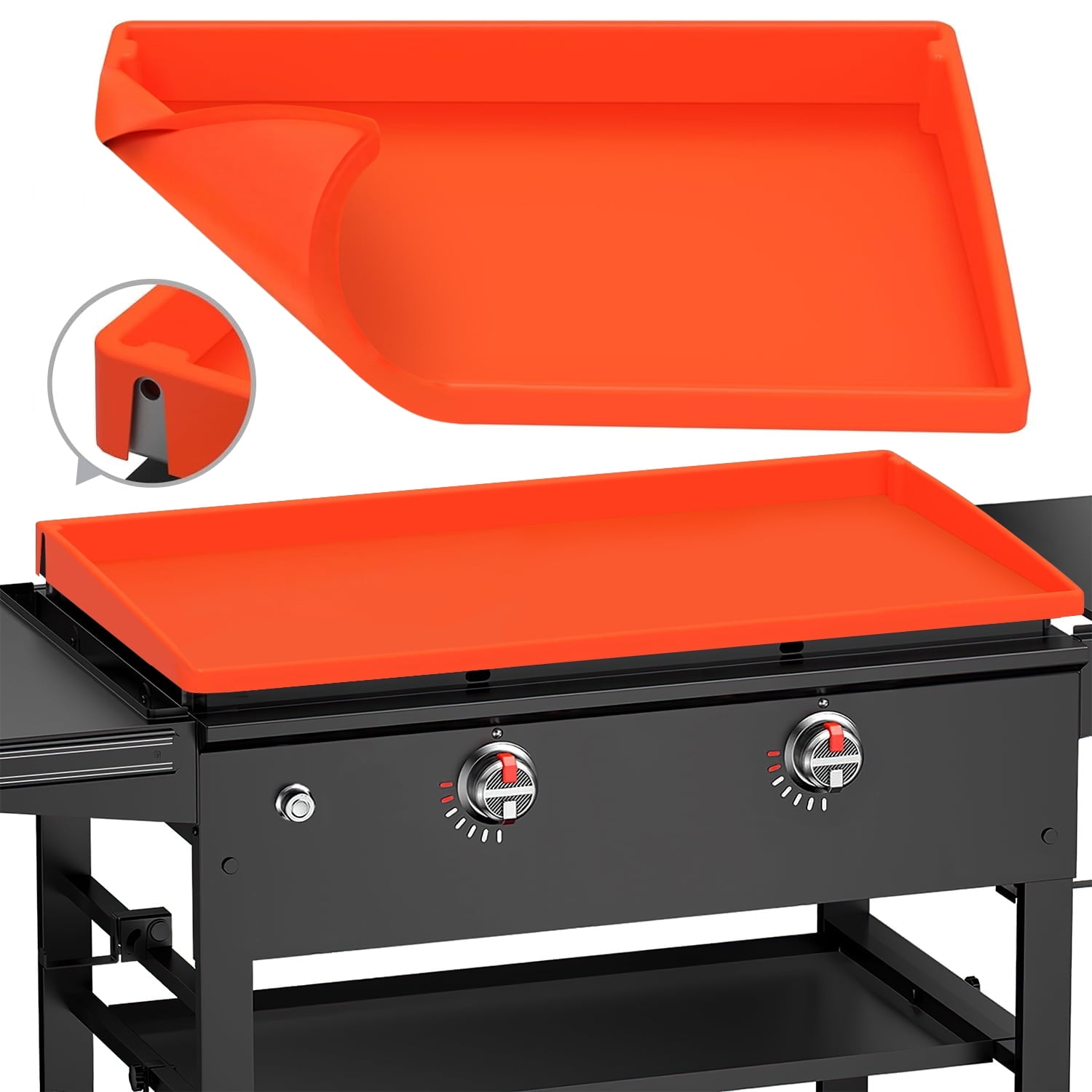 GPED Silicone Griddle Cover Mat for Blackstone, 28" Heavy Duty Food-Grade Grill Mat- Full-Edge Protective, Reusable & Durable,Food-Grade Silicone Griddle Cover from Rust, Insects & Leaves - Walmart.com