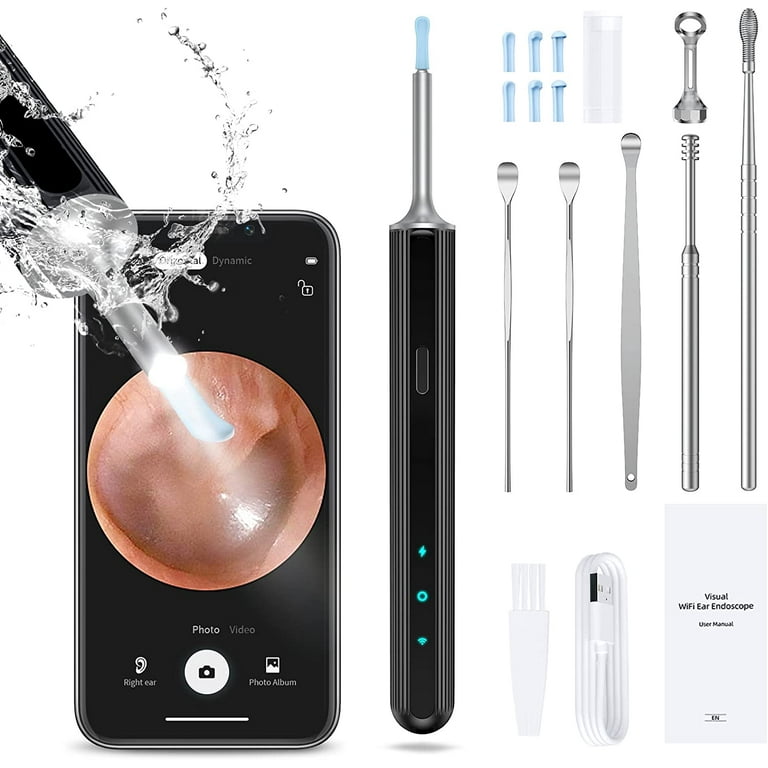 Visual Ear Cleaner, Ear Wax Removal Tool Wireless Otoscope With