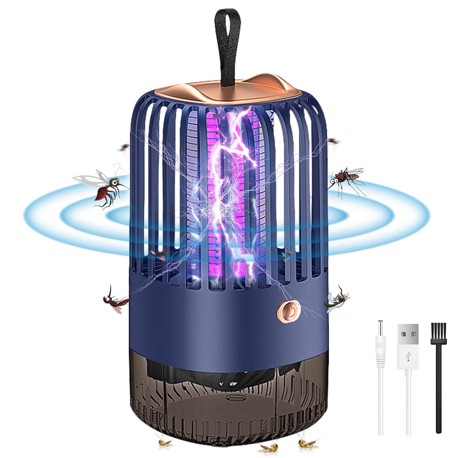 GPEH Electric Bug Zapper for Indoor Outdoor, High Powered LED Light Mosquito Zapper Killer, Waterproof Pest Control Insect Fly Trap Equipped for Home, Patio, Backyard, Camping