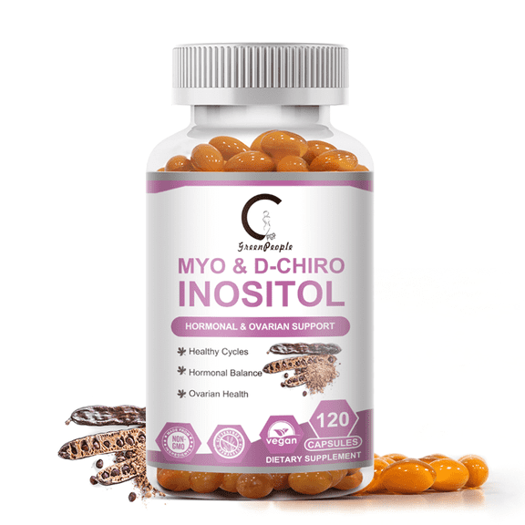 GPGP GREENPEOPLE Myo-Inositol & D-Chiro Inositol Supplement, Hormonal & Metabolic Balance for Women, 120 Capsules