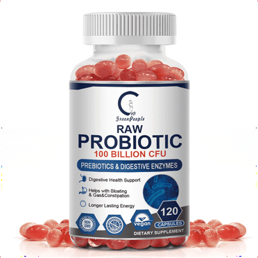 GPGP Greenpeople 100 Billion CFU Probiotic for Women and Men, Support Digestive & Gut Health, 120 Capsules